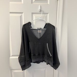 FP Movement Off Shoulder Sweater w/hood